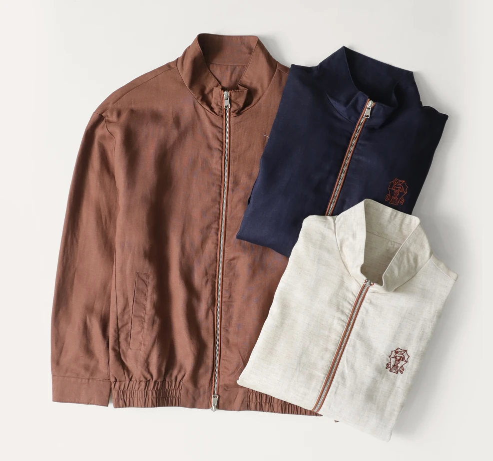 Linen Harrington Jacket